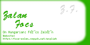 zalan focs business card